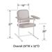 Fully Upholstered Narrow Standard Height Space Saving Blood Draw Chair - 1202-LU/N