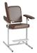 Fully Upholstered Narrow Tall Height Space Saving Blood Draw Chair with Footrest - 1202-LU/XT/N