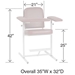 Tall Blood Draw Chair Fully Upholstered with L-Arm - 1202-LU/XT