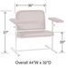 Fully Upholstered Bariatric Blood Draw Chair with L-Arm - 1202-LXL