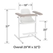 Contoured Seat Narrow Tall Height Space Saving Blood Draw Chair - 1202-LXT/N