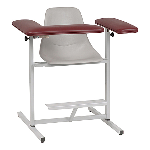 Tall Blood Draw Chair with Contoured Seat and L-Arm 