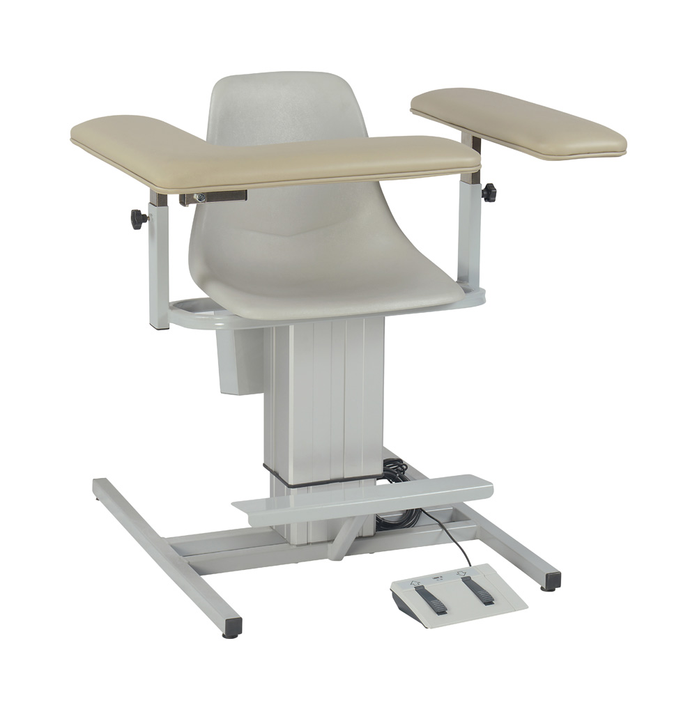 Power Blood Draw Chair - Taupe Arms 