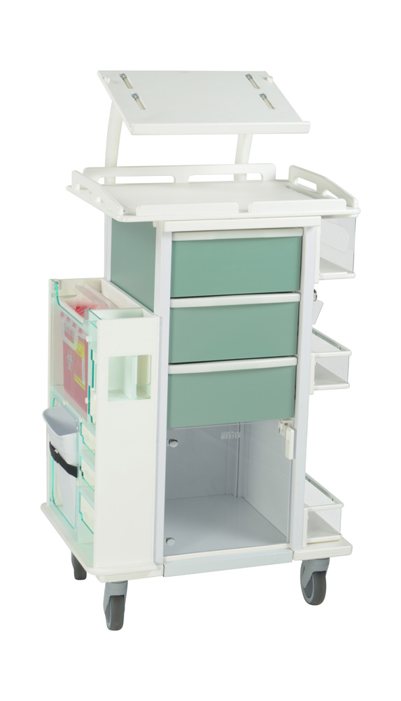 All Purpose Storage Cart With Laptop Shelf - Green 