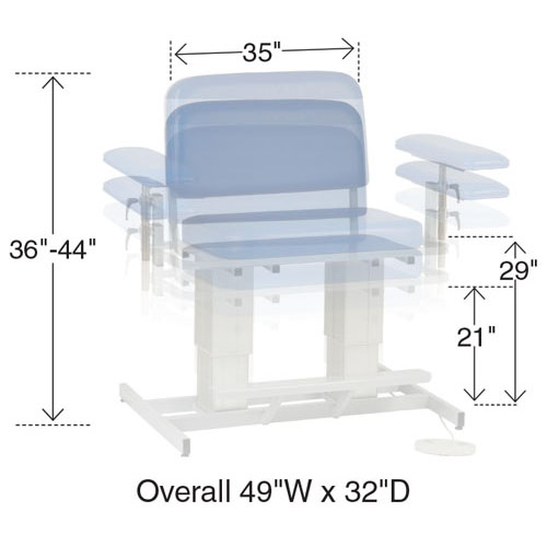 Extra Large Power Electric Phlebotomy Chair - Image 2