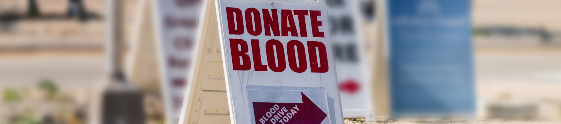Donate blood sign