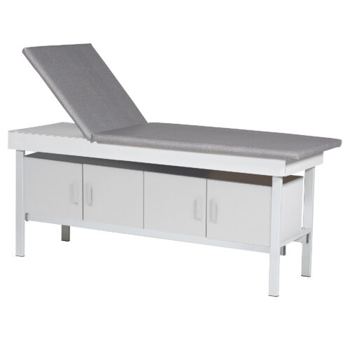 Custom Comfort adjustable back bariatric treatment table with cabinet