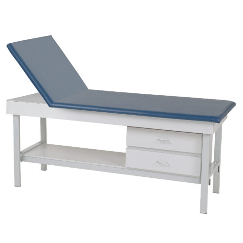 Custom Comfort bariatric exam table with shelf space