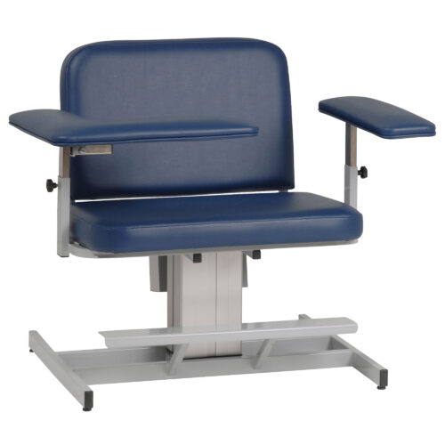 blue bariatric power blood draw chair